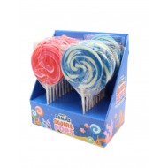 Candy Realms Strawberry And Bubblegum Round Lollipop 80g 18 Lollipops